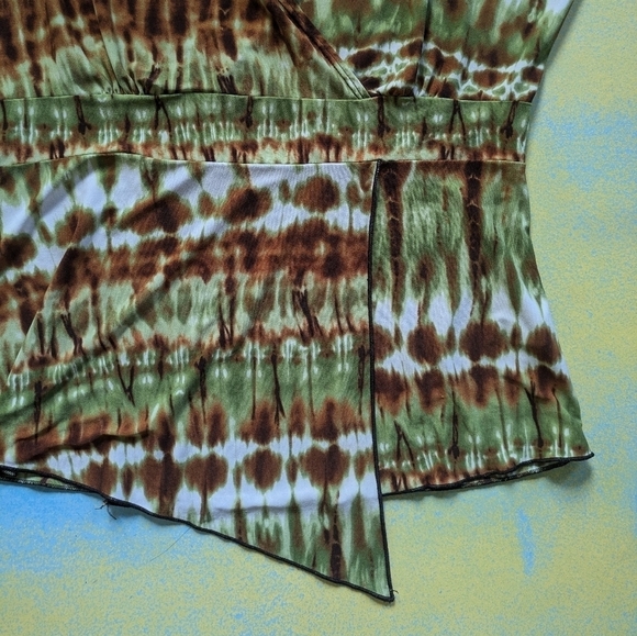 Y2K Tank -Vintage  Susie Size Large Gradient Earth Tone Asymmetrical - Picture 5 of 10